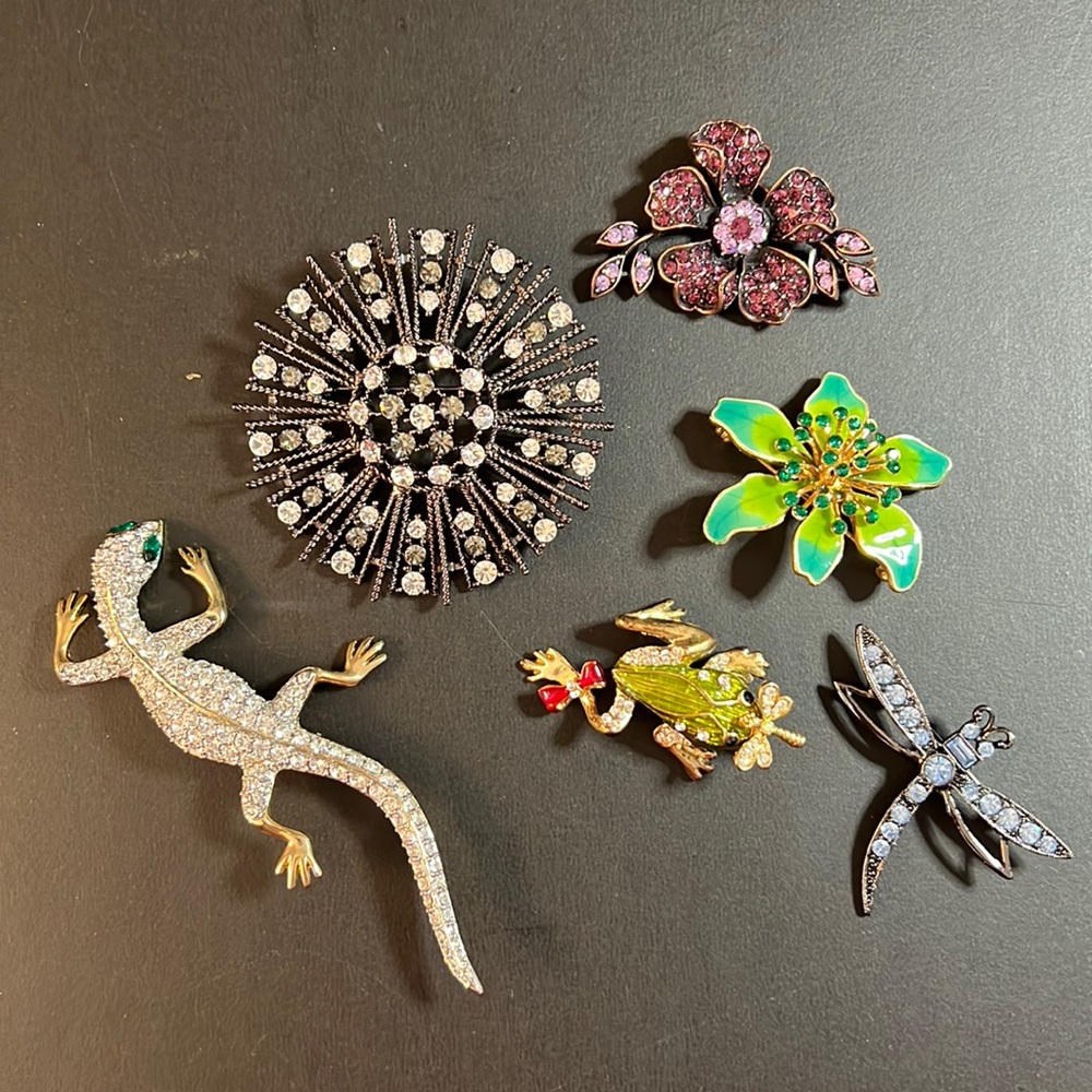 Great set of 6 pins/brooches!
